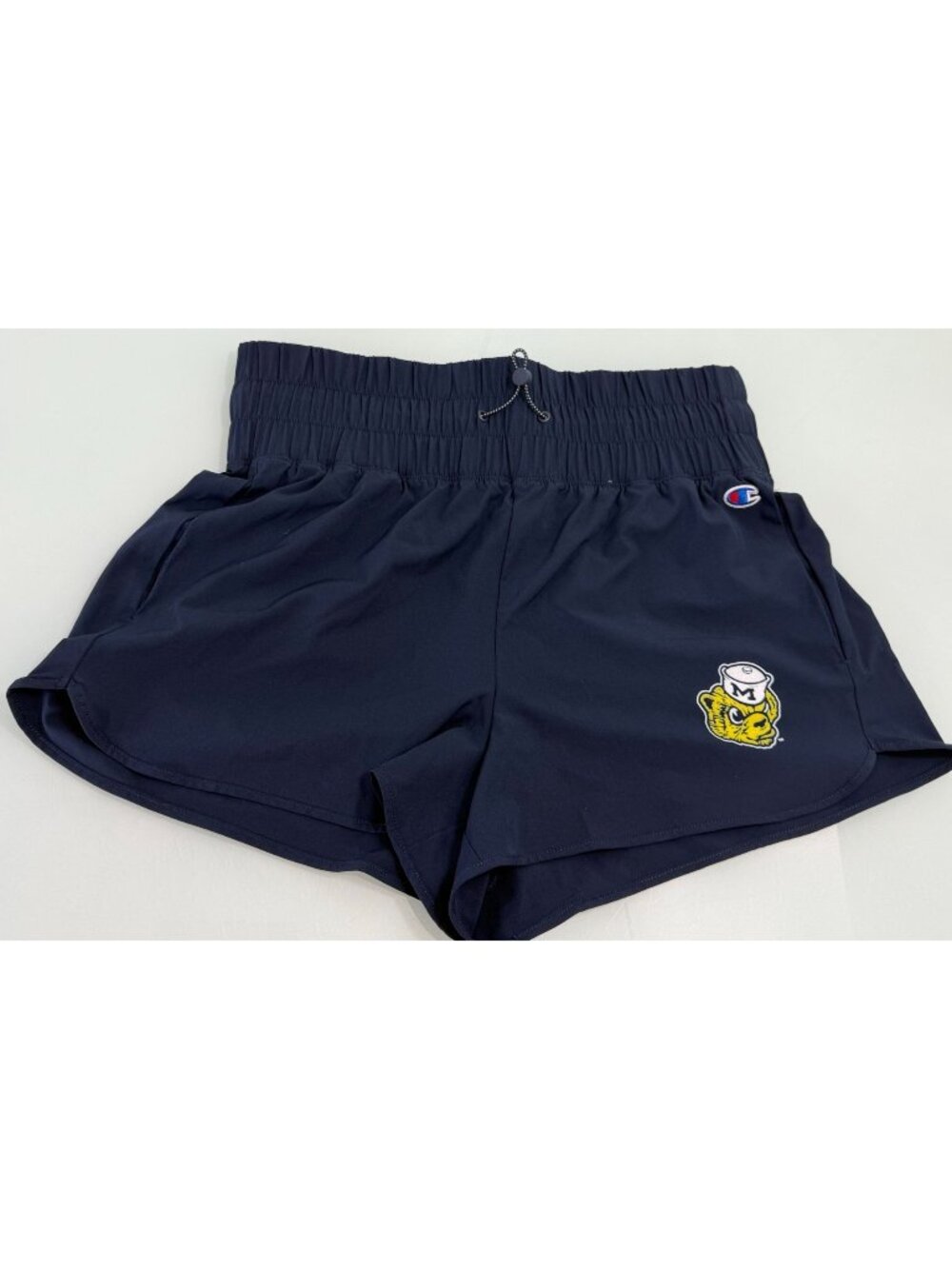 Michigan Wolverines Champion Womens Shorts Large L High Waisted bungee Cord-Lock